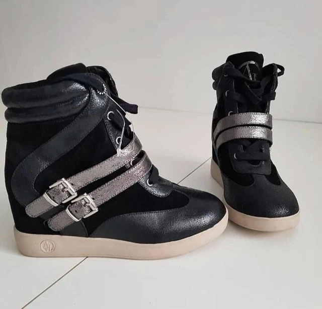 STIVALETTI IN VERA pelle Armani Jeans taglia 37 24 cm EUR 79 00 PicClick IT