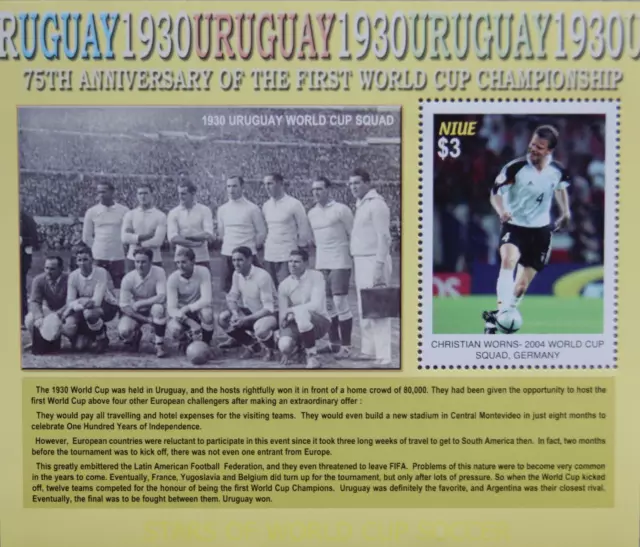 NIUE 2005 Block 143 Fußball WM Soccer World Cup 2006 Germany C. Wörns Football**