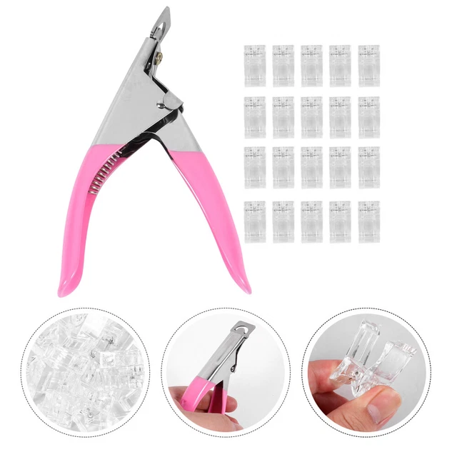 20 un. clips de extensión de uñas construcción rápida puntas de uñas clip con