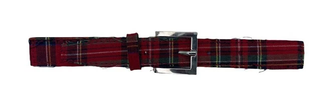 Alamaro Fibbia Metallo Tessuto Kilt Rosso 18x2 Cm AS2836KLT