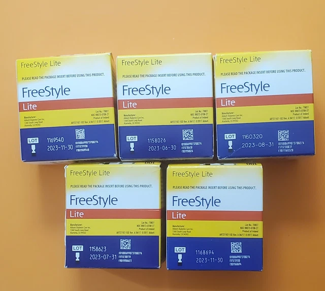 FREESTYLE LITE TEST strips 100 count Expire 2024 35.00 PicClick