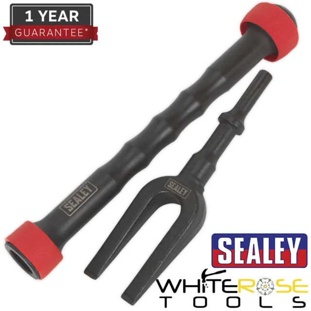 Sealey Impact Ball Joint Splitter Set with Fork for Air Hammer Guns 240mm 2pc