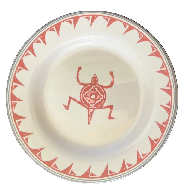 PIPESTONE China Santa Fe Railroad MIMBRENO Reproduction 6" Bread Plate, Frog, EC