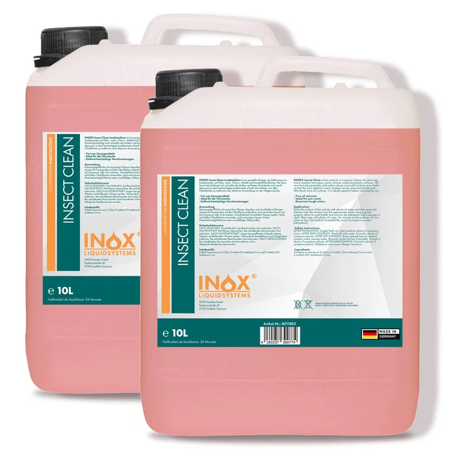 Detergente insetti INOX® Insect Clean, 2x 10L - rimozione insetti pulizia auto