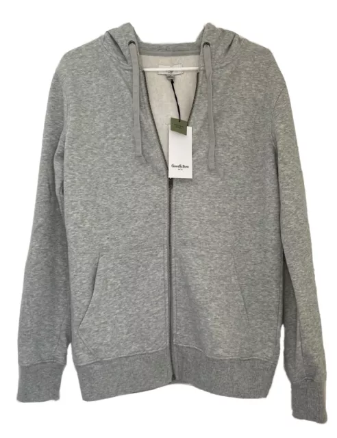 Goodfellow & Co Gray Zip Up Soft Fleece Hoodie Sweatshirt Jacket Mens Sz. Small