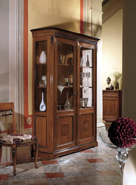 MEUBLE GRAND BOIS Braun Vitrine Luxe Vitrineschrank Design Meuble ...
