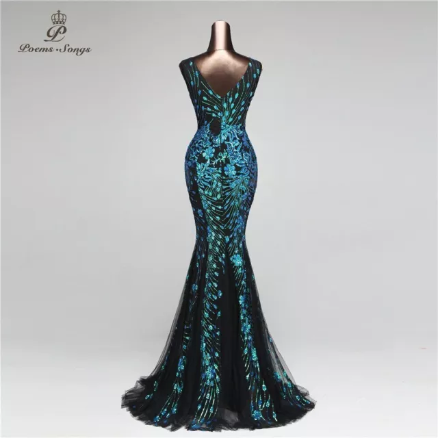 Evening Dress Prom Gowns Formal Party Dress Elegant Vintage Robe Fashion Dress 3