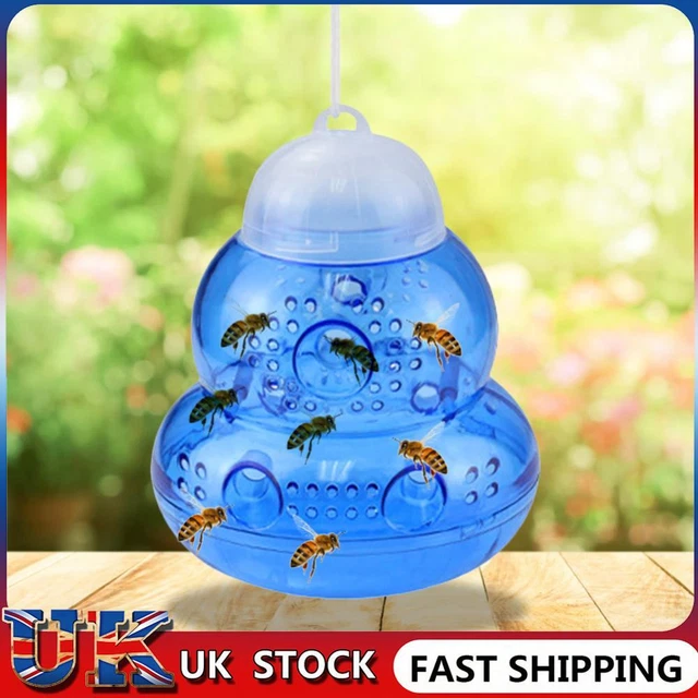 Gourd Shaped Bee Catcher Reusable Bee Insect Trap for Garden Yard (Blue) ❀