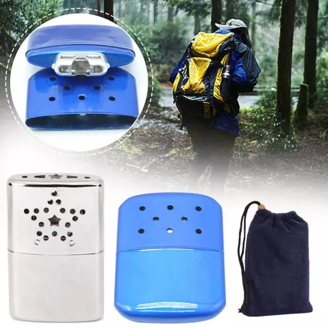 Pocket Heater Refillable Hand Warmer with Pouch Outdoor Walking Fishing R2T3