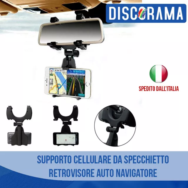 Porta Cellulare Supporto Da Specchietto Retrovisore Auto Navigatore Smartphone