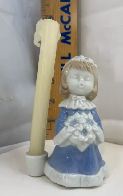 Vintage Ceramic Girl Candle Holder