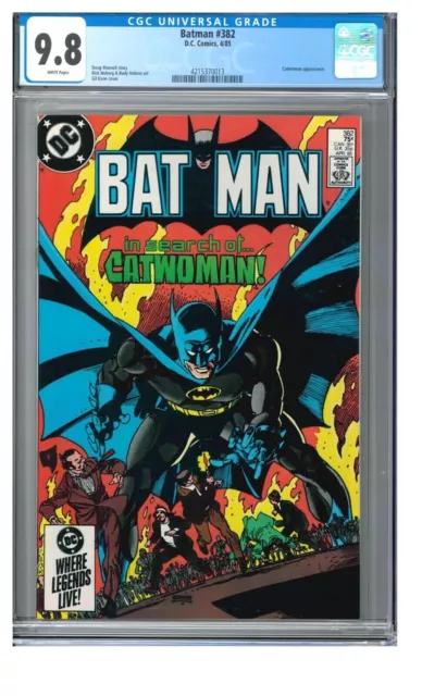 BATMAN #382 CGC 9.8 WHITE PAGES (1985) DC Comics CATWOMAN *FREE COMBINED SHIP*