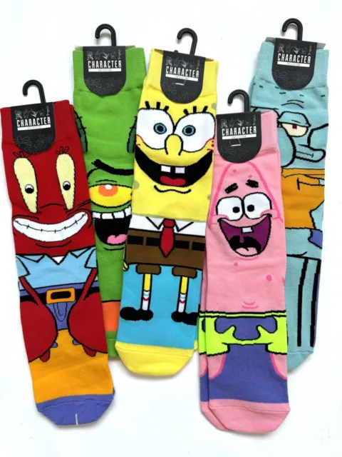 Sponge Bob SquarePants CHARACTER COLLECTION SOCK UNISEX SOFT Combed Cotton 36-40