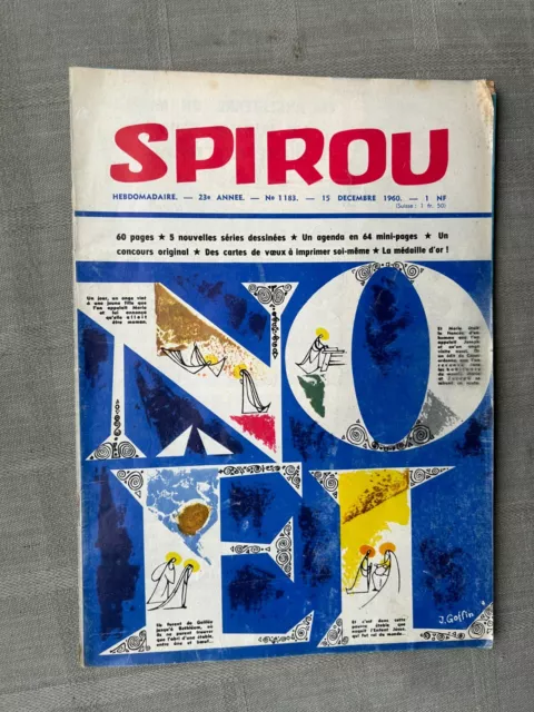 Hebdo Le Journal De Spirou N°1183 Décembre 1960 Avec Agenda En Très Bon État