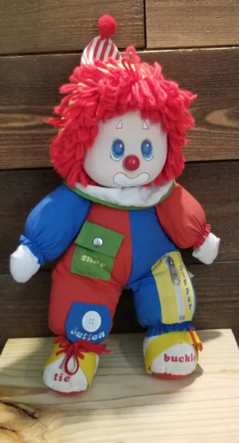 Amtoy Learn To Dress Clown Plush Stuffed Toy American Greetings 1983 Vintage