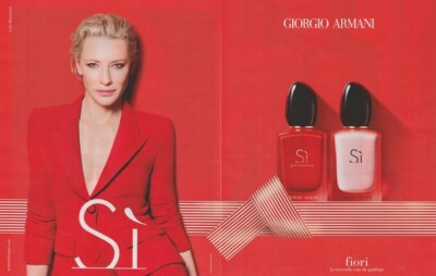 ARMANI Publicité papier advertising paper Si de Giorgio Armani 2 pages 