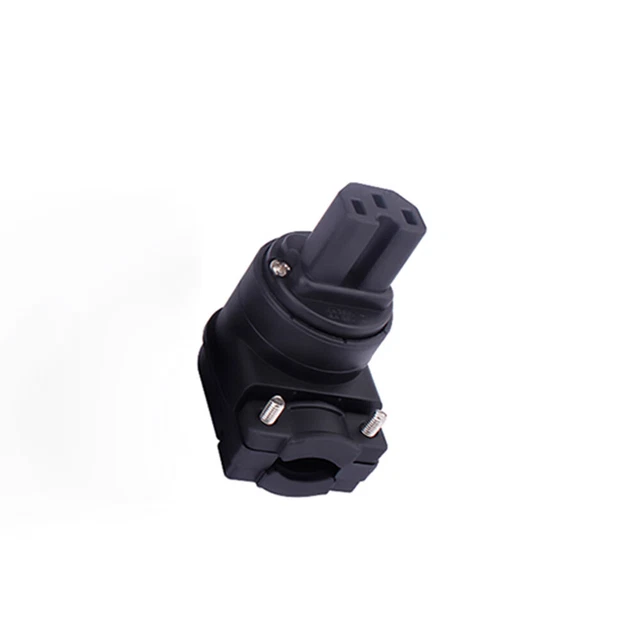 HIFI RIGHT ANGLE Power Plug Connector IEC female Pure Copper Gold ...