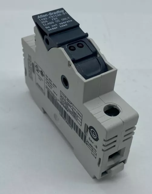 Allen-Bradley 1492-FB1C30-D1 SER.B Fuse Holder, 600V 30Amp, Class CC Fuses