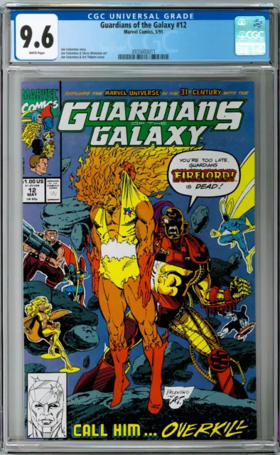 Guardians of the Galaxy #12 CGC 9.6 (May 1991, Marvel) Jim Valentino, Firelord