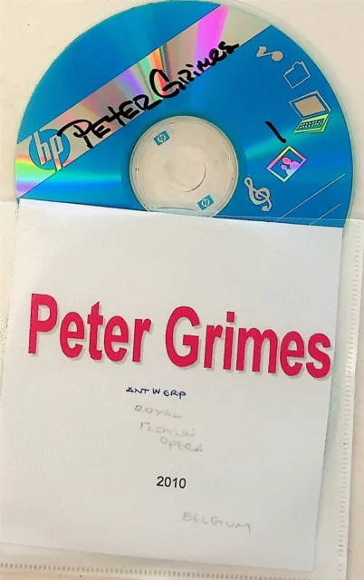 BRITTEN Peter Grimes Live 2010 Antwerp 3-CD Jorma Silvasti/Judith Howarth/Sidhom