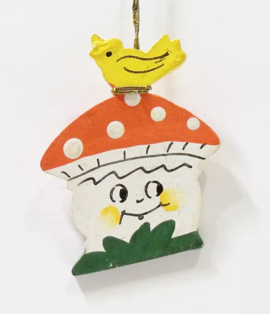 Erzgebirge Germany Mushroom Bird Wooden Wood Hand Painted Fretwork Vntg Ornament Erzgebirge Germany Mushroom Bird Wooden Wood Hand Painted Fretwork Vntg Ornament