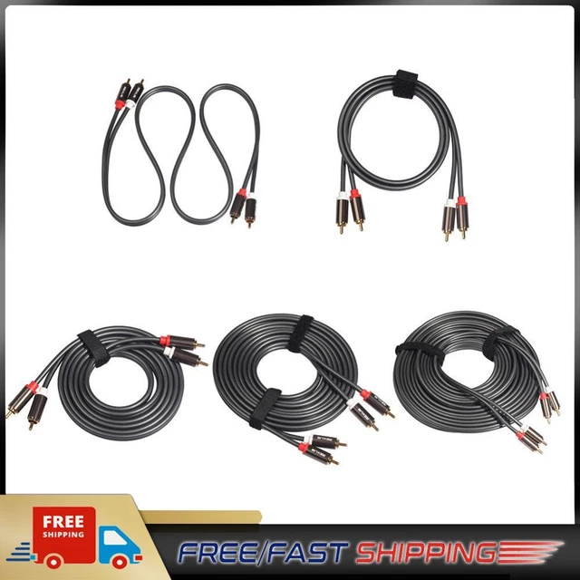 2RCA to 2 RCA Male to Male Gold-Plated Audio Cable for Home Theater DVD TV