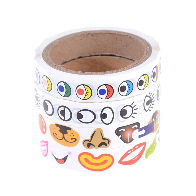 Simple Nose Sticker EYE/NOSE/MOUTH SELF-ADHESIVE PAPER Stickers Roll Children DIY Craft ...