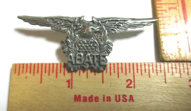 "ABATE" pin vintage motorcycle collectible old biker organization vest pinback