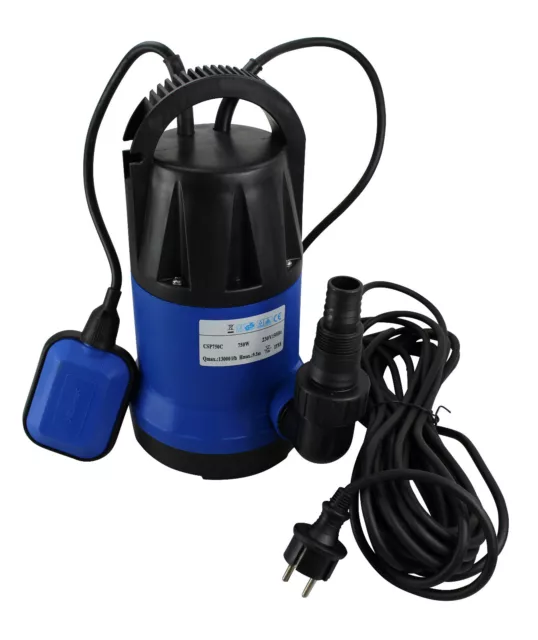 Pompe à eau immergée pour eaux sales - graviers 35mm 900W / 13000l/h