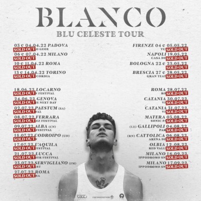 Biglietto Concerto Blanco GOLDEN PIT IPPODRONO SNAI SAN SIRO MILANO 16/09/2022 