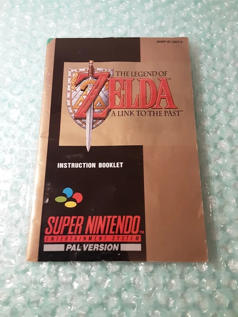 The Legend of Zelda : A Link to the Past Super Nintendo SNES manual PAL UKV