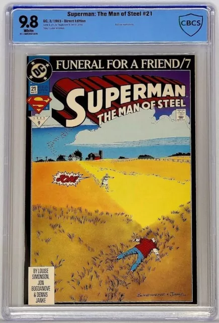 Superman The Man of Steel #21 DC 1993 CBCS 9.8 Funeral For a Friend Part 7