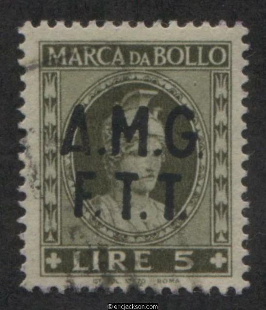 AMG Trieste Fiscal Revenue Stamp, FTT F25 used, VF