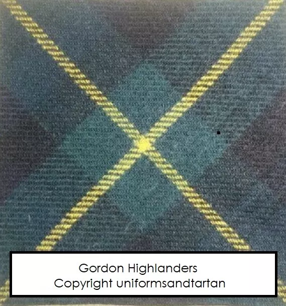 WW2 British Army Gordon Highlanders, tartan patch badge backing for TOS cap hat