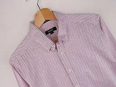 RP186 GANT SHIRT TOP ORIGINAL PREMIUM DOBBY OXFORD FITTED STRIPED PINK ...