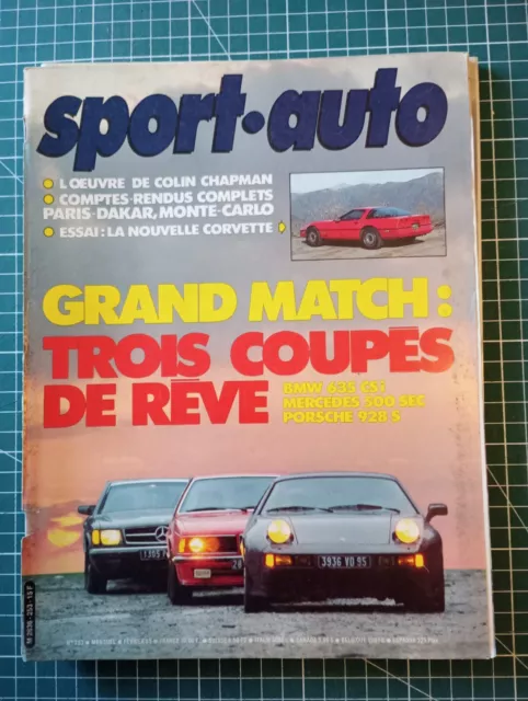 AN42 Sport auto 1983 N°253 BMW 635 CSi Mercedes 500 SEC Porsche 928 S