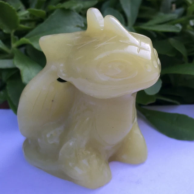 Natural Lemon jade quartz crystal Small dragon Hand Carved crystal Reiki Healing