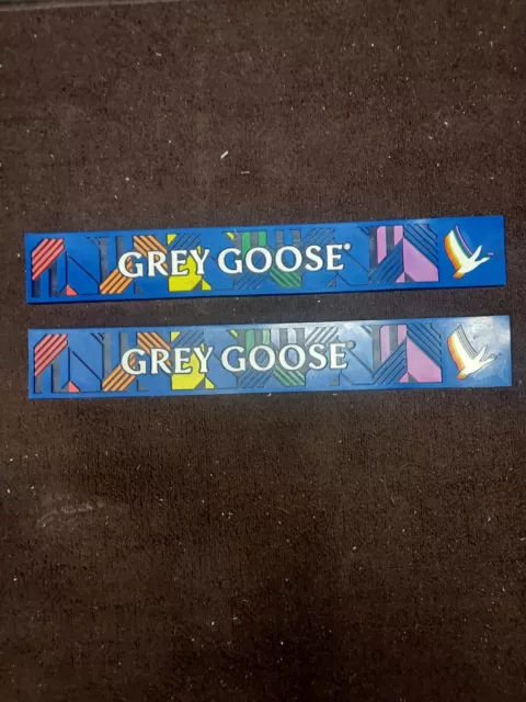Two (2) x Grey Goose Vodka Multi Color Rubber Bar Mats