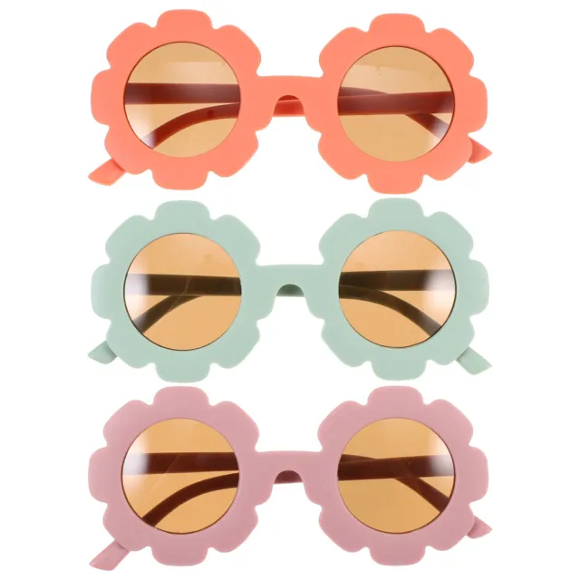 3 paia di occhiali da sole occhiali da fiore per ragazze dolci occhiali bambini margherite