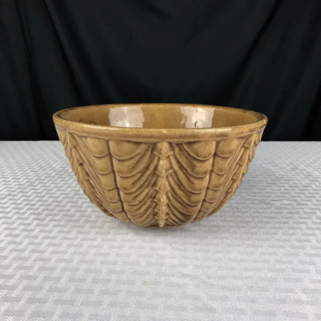 RRP Pottery Roseville Ohio Stoneware Crock Nesting Bowl Drape Pattern USA