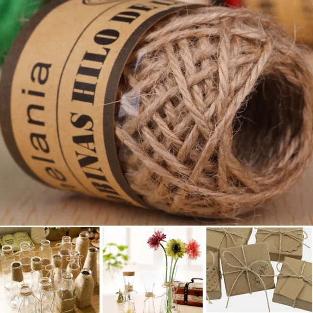 DIY Crafts Natural Party Supplies Gardening Brown Jute Twine Hemp Rope Handmade