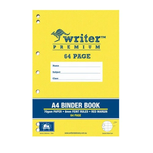64 PAGES High Quality 70gsm Paper Writer Premium Binder Book with Board Cover