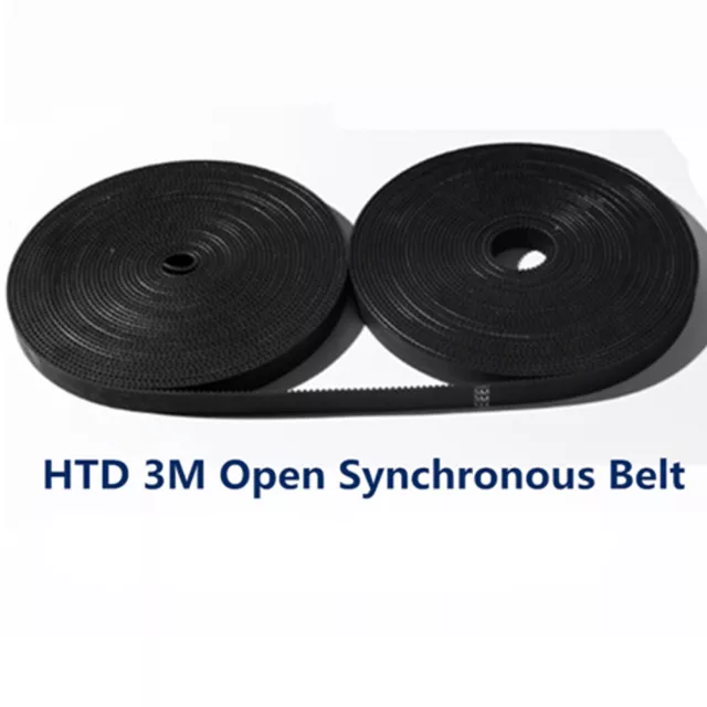 5/10Meters HTD 3M Open Synchronous belt Width 6/10/20mm Arc Tooth Rubber