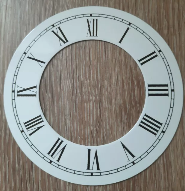 NEW - 4 3/4 Inch Chapter Ring Clock Zone Dial Face - White Roman Num 120mm CR14