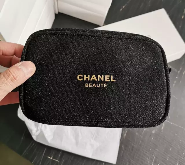 NEW CHANEL BEAUTY gift makeup bag pouch clutch cosmetic case VIP