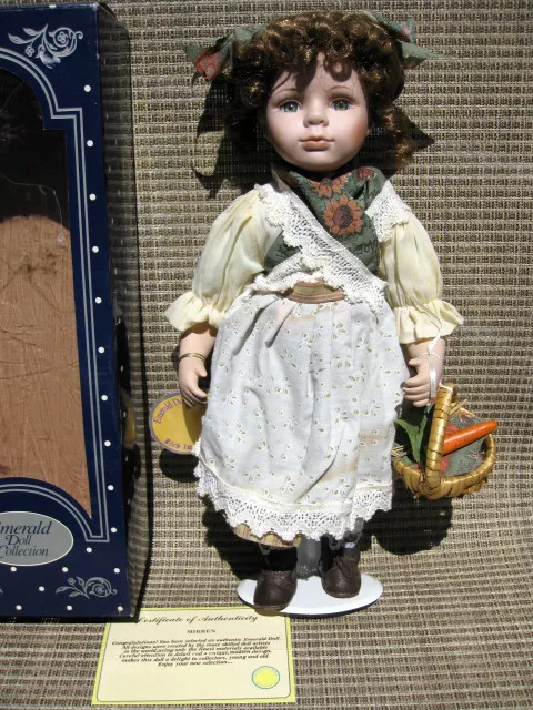 Emerald Collection "MIRREN" Hand Painted Porcelain Doll