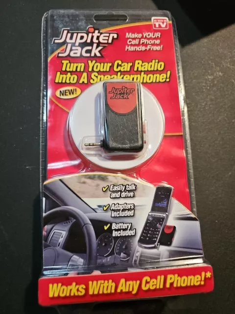 Jupiter Jack Works With Cell Phones Universal Car Radio Speakerphone ~New Sealed