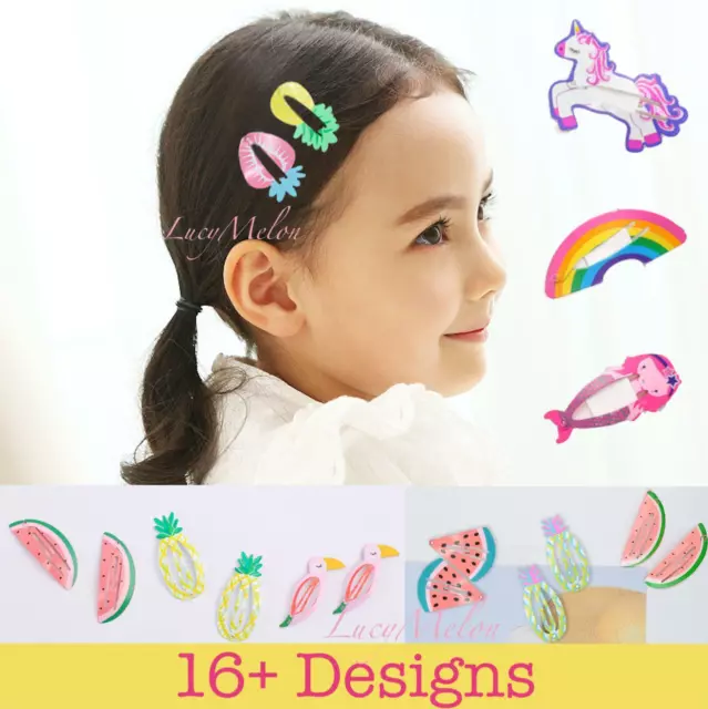 kids hair clips girls toddler pin hair pretty unicorn hairpin baby infant cute