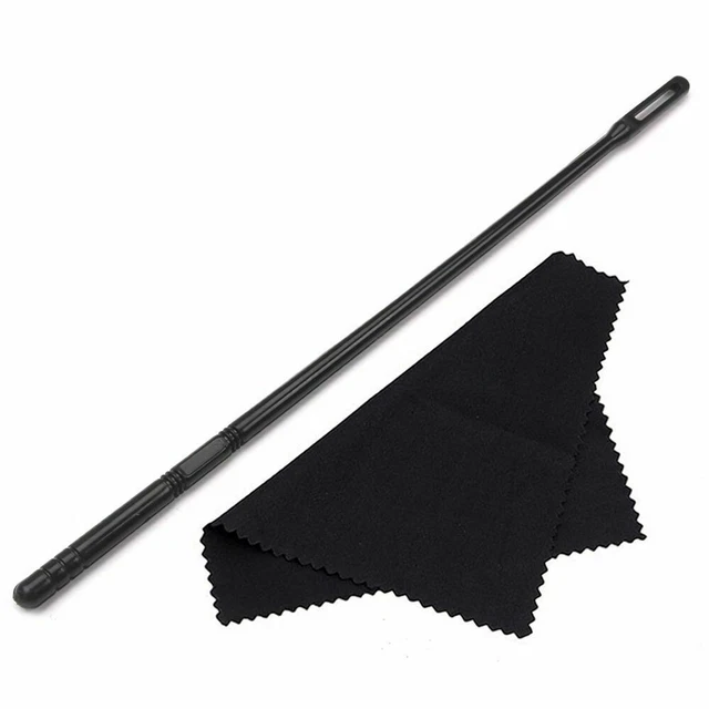 Chiffon De Nettoyage Pour Flûte Et Instruments à Vent - Velours Double Face 63 Cm - Avec Corde Et Poids