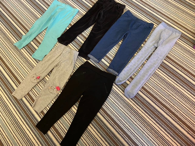 Girls leggings bundle age 2-3 years jeggings trousers blue black